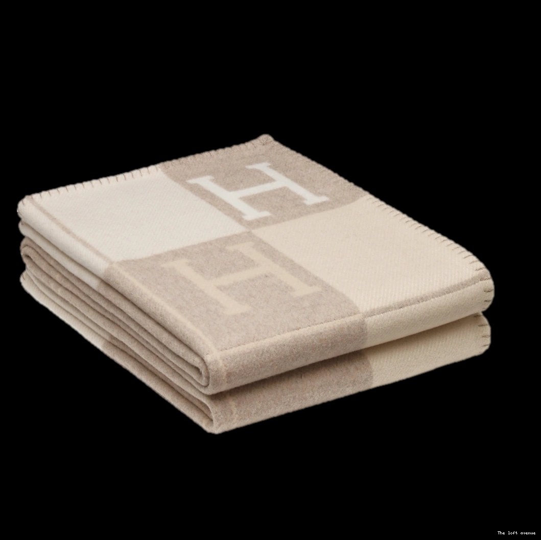 WOOL THROW BLANKET STRIPE HERMES 0723